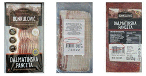 Recall: Bonkulović Dalmatinska panceta over Listeria monocytogenes